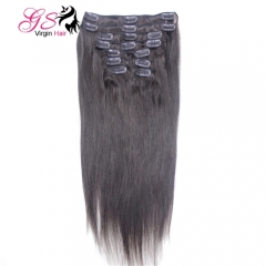 12-30" Virgin Human Hair Clip in Straight